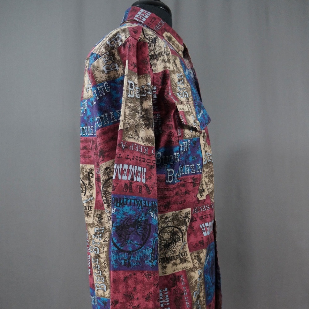 Vintage Wrangler X-Long Tails Men's Western Shirt - Picture 7 of 8